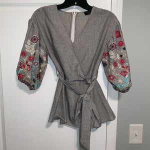 J. Crew Puffer Sleeve Blouse